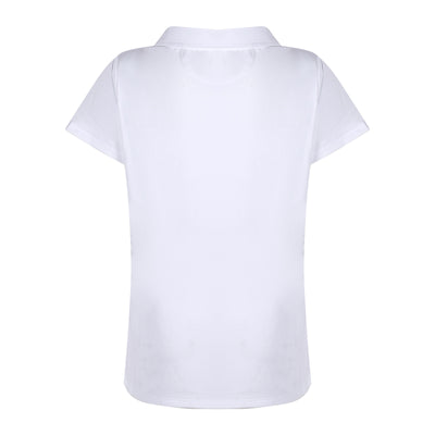 Girls  Signature Cap Sleeve Polo Shirt-White Shirts & Tops TurtlesAndTees   