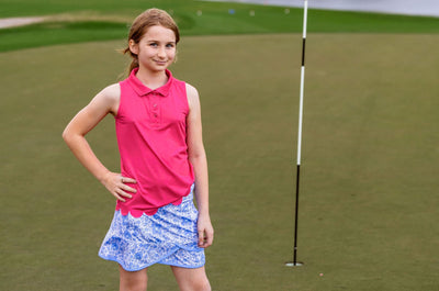 Girls Sadie Scalloped Hem Golf & Tennis Skort  -Riviera White Skorts TurtlesAndTees   