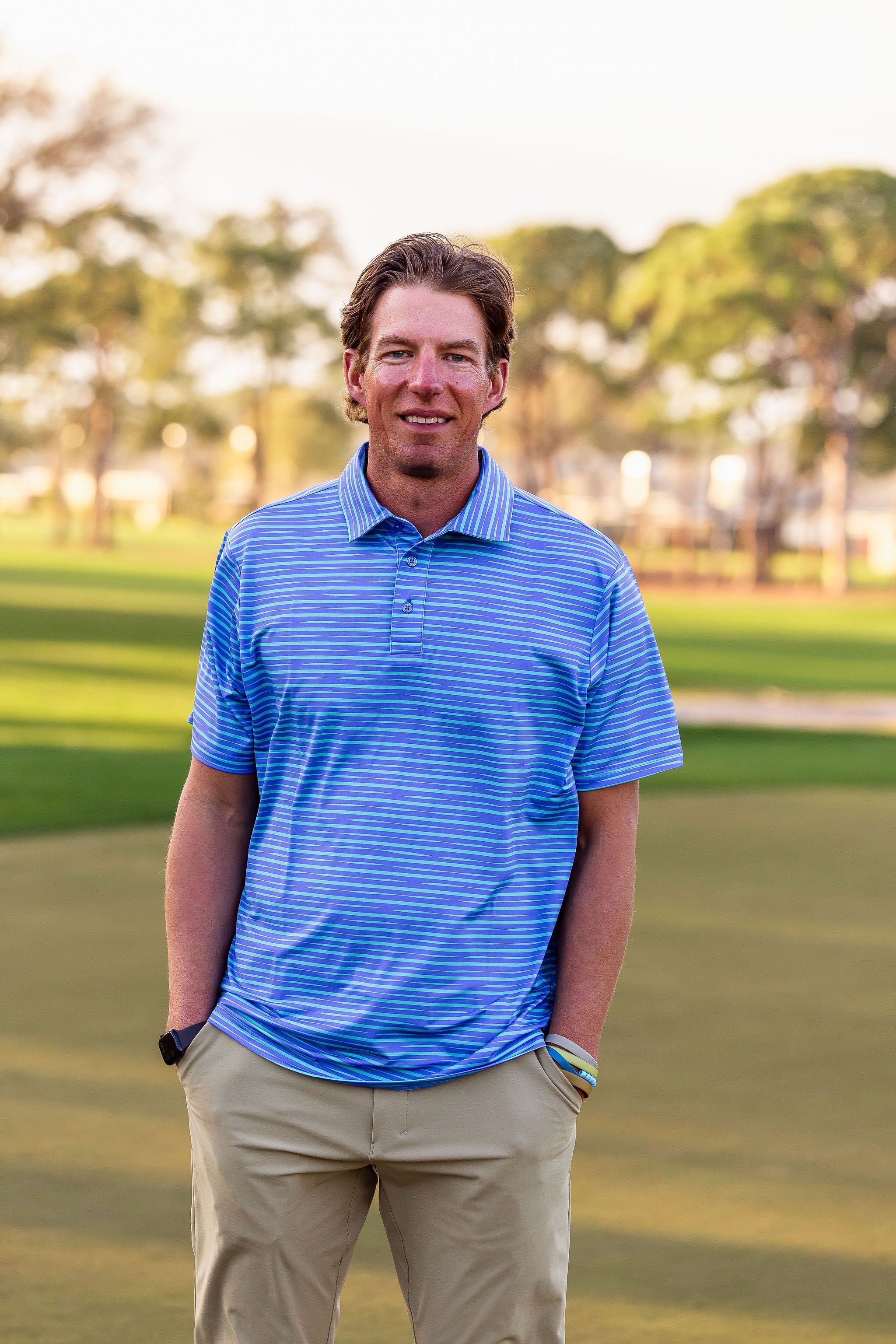 Men's Walker Performance Golf Polo – Oasis | TurtlesAndTees