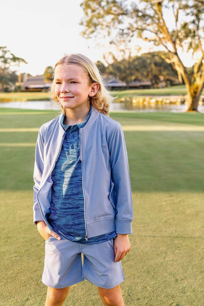 Boy's Ryder Golf & Tennis Shorts-Boulder Gray Shorts TurtlesAndTees   