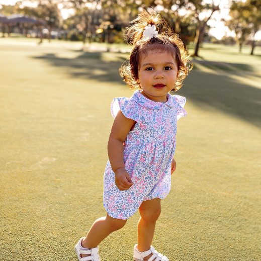 Mini Girls Nala Romper - Birdie Bliss - Pink/Blue – TurtlesAndTees