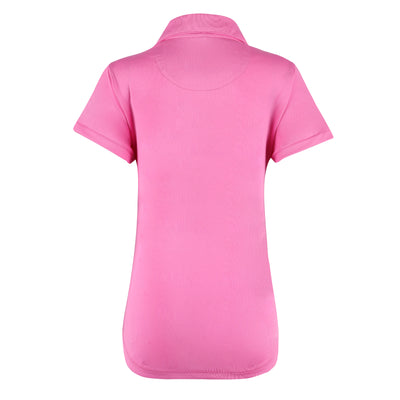 Girls  Signature Cap Sleeve Polo Shirt-Bubblegum Pink  TurtlesAndTees   