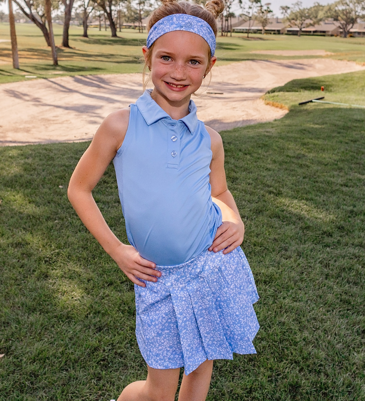 Girls Betty Woven Skort Secret Garden Blue | TurtlesAndTees