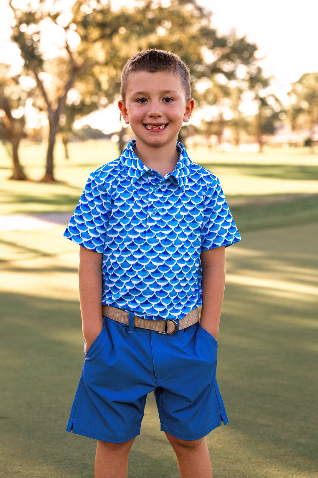 Boys Gunner Golf Short in Moonlight Blue | Shop at Store
