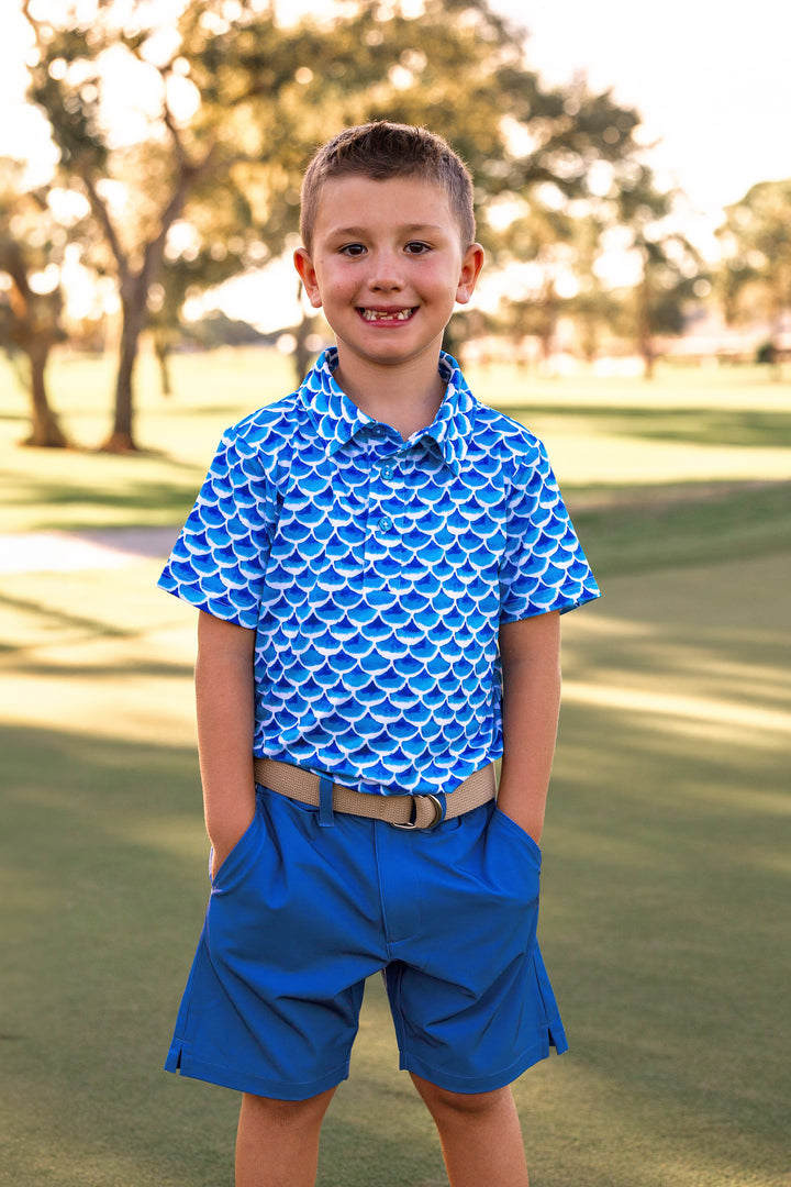 ドラクロワ【PETIT GARCON EN BLEU】 リトグラフ Boys Gunner Golf Short in Moonlight Blue | Shop at Store