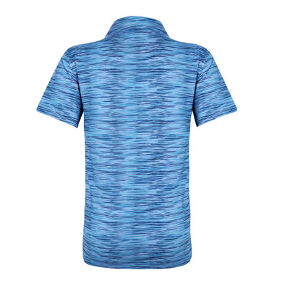 Boy's Performance Tripp Polo Shirt-Underline Turquoise Shirts & Tops TurtlesAndTees   