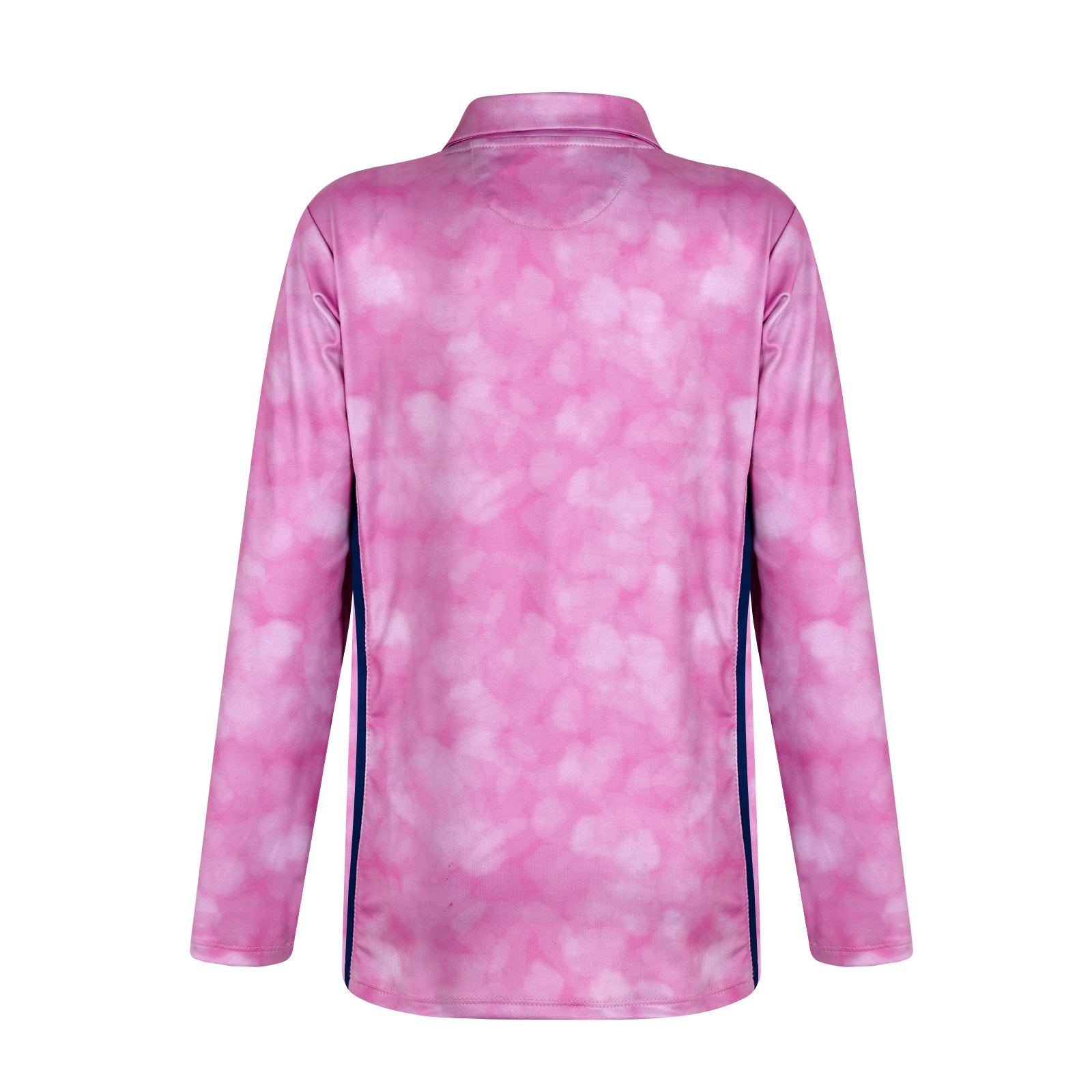 Girls Long Long Sleeve Polo Shirt TurtlesAndTees – Pink Tie Dye