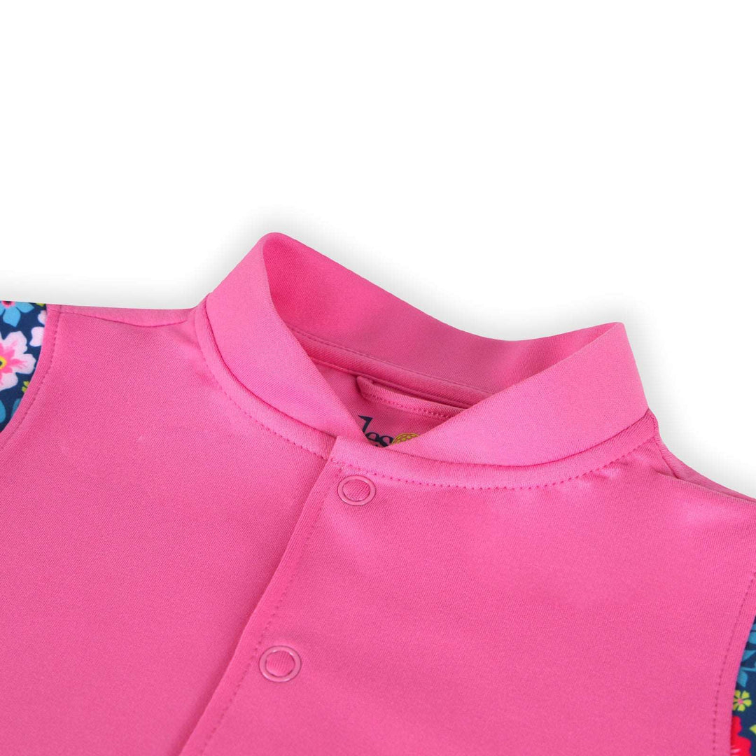 Girls Landon Infant and Toddler Pink Floral Bomber Jacket