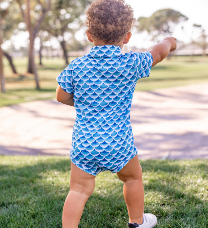 Baby Boys Auggie Onesie Mystic Teal