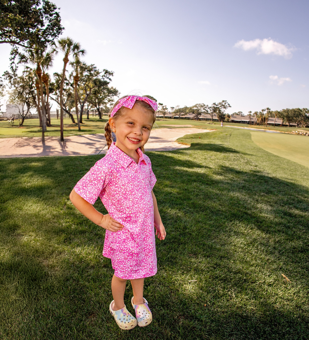 Mini Girls Felicity Dress - Secret Garden - Pink/Lime  TurtlesAndTees