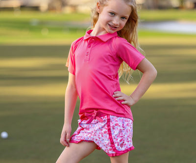 Girls Toddler Mini Sutton Shorts-Stroke of Genius Blush Shorts TurtlesAndTees   