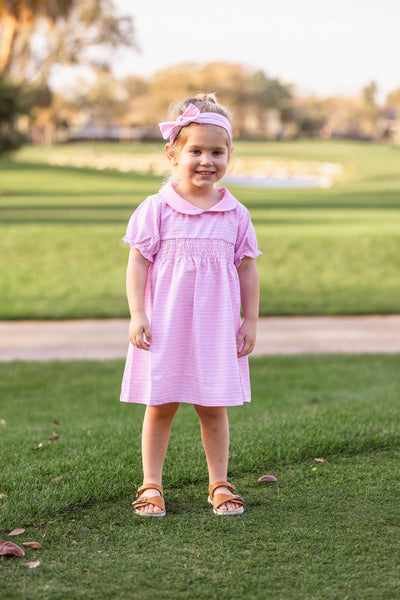 Girls Infant & Toddler Nori Smocked Dress  -Sonoma Stripe Blush Baby & Toddler Dresses TurtlesAndTees   
