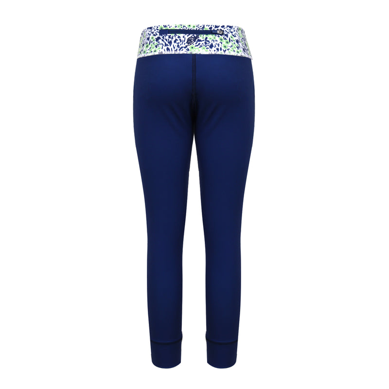 Girls Brynn Leggings - Birdie Bliss - Navy/Lime