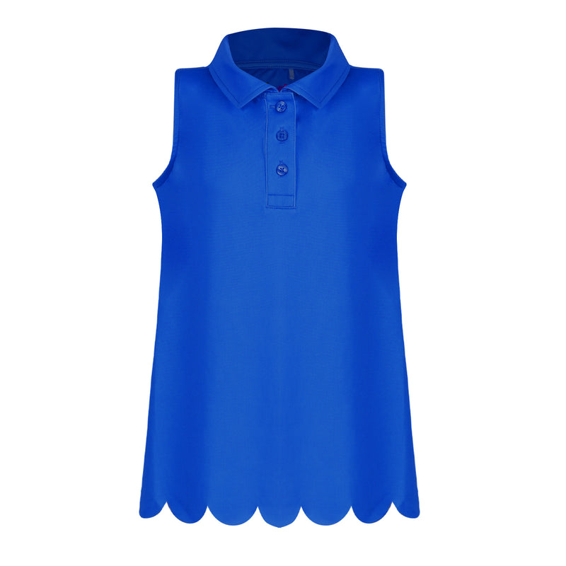 Girls Rylee Golf Tennis Sleeveless Polo -Oasis Blue