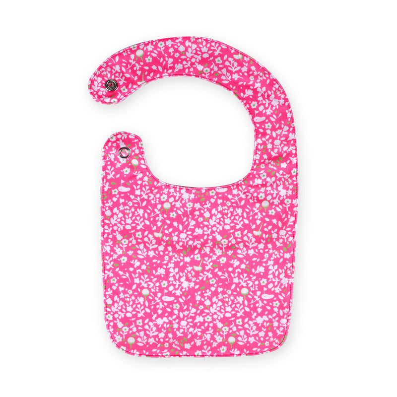 Baby Bib - Secret Garden - Pink/Lime