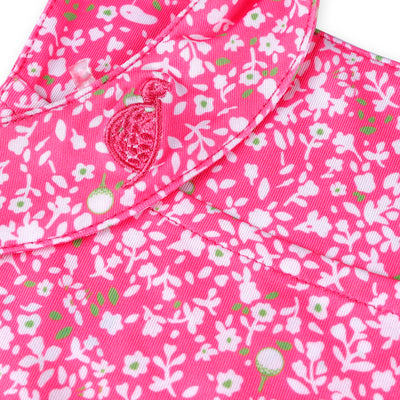 Baby Bib - Secret Garden - Pink/Lime