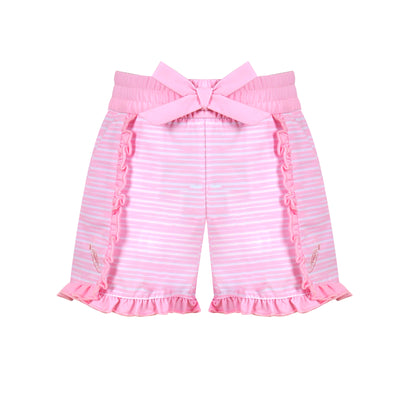 Girls Toddler Mini Sutton Shorts-Sonoma Stripe Blush Shorts TurtlesAndTees   