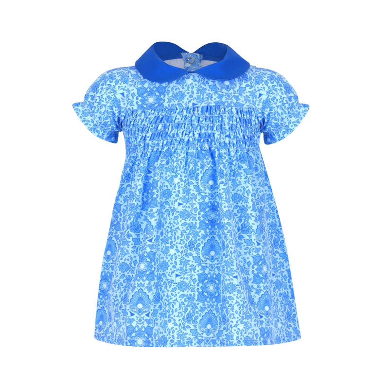 Girls Infant & Toddler Nori Smocked Dress  -Riviera Glacial Blue Baby & Toddler Dresses TurtlesAndTees   