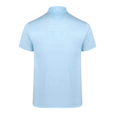 Men's Walker  Performance Polo -Sonoma Stripe Glacial Blue Shirts & Tops TurtlesAndTees   