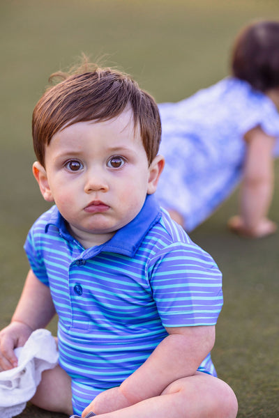 Boys Infant & Toddler Wesley Onesie-Sonoma Stripe Oasis Baby One-Pieces TurtlesAndTees   