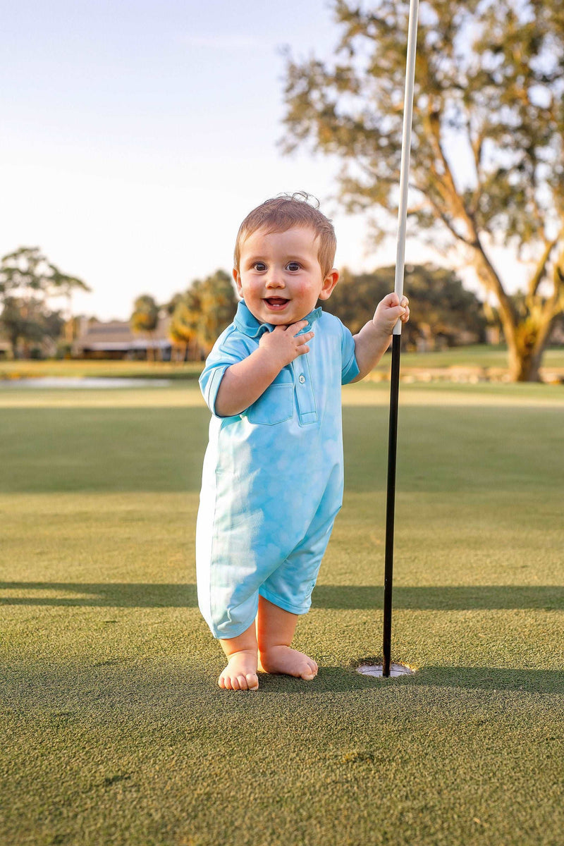 Otis Romper-Sundaze Turquoise Baby One-Pieces TurtlesAndTees   