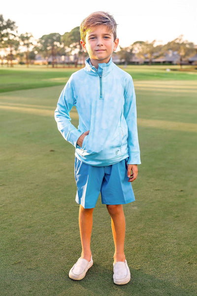 Boy's Ryder Golf & Tennis Shorts-Turquoise Shorts TurtlesAndTees   