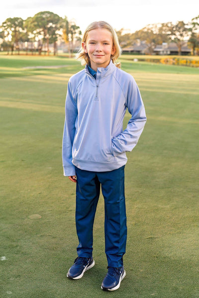 Boy's Tyler Golf & Tennis Pullover-Boulder Gray Outerwear TurtlesAndTees   