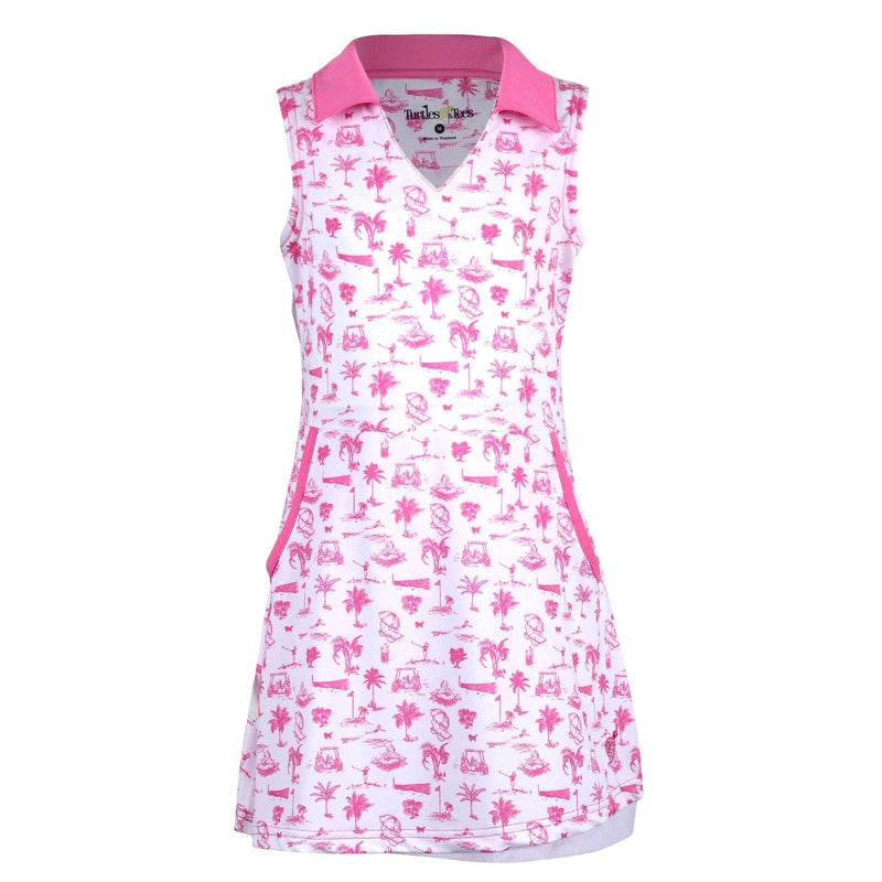 Girls Dotty Golf & Tennis Dress - Lined Up Pink – TurtlesAndTees