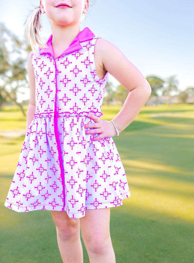 Girls Darby Golf & Tennis Dress  -Tee Times Pink  TurtlesAndTees TTIMPNK XSmall (4T) 