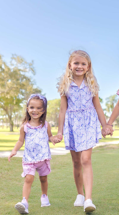 Girls Darby Golf & Tennis Dress - Masters in Bloom Peri Dresses TurtlesAndTees   