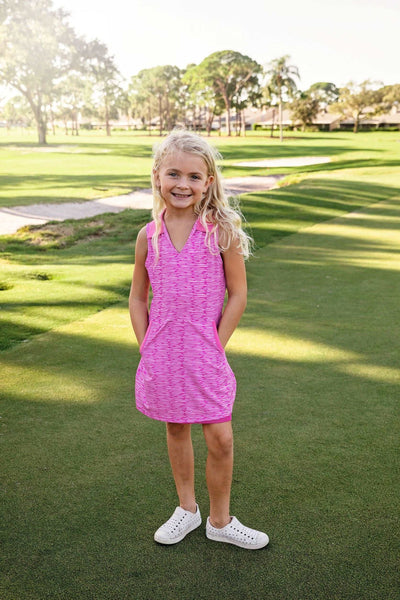 Girls Dotty Golf & Tennis Dress - Lined Up Pink Dresses TurtlesAndTees LUP XSmall (4T) 