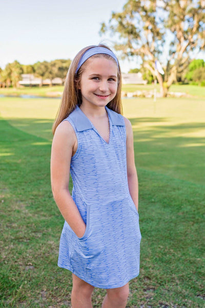 Girls Dotty Golf & Tennis Dress - Lined Up Peri Dresses TurtlesAndTees LUPER XSmall (4T) 