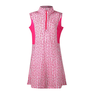 Girls Frankie Dress - Iron Reef - Pink/Lime