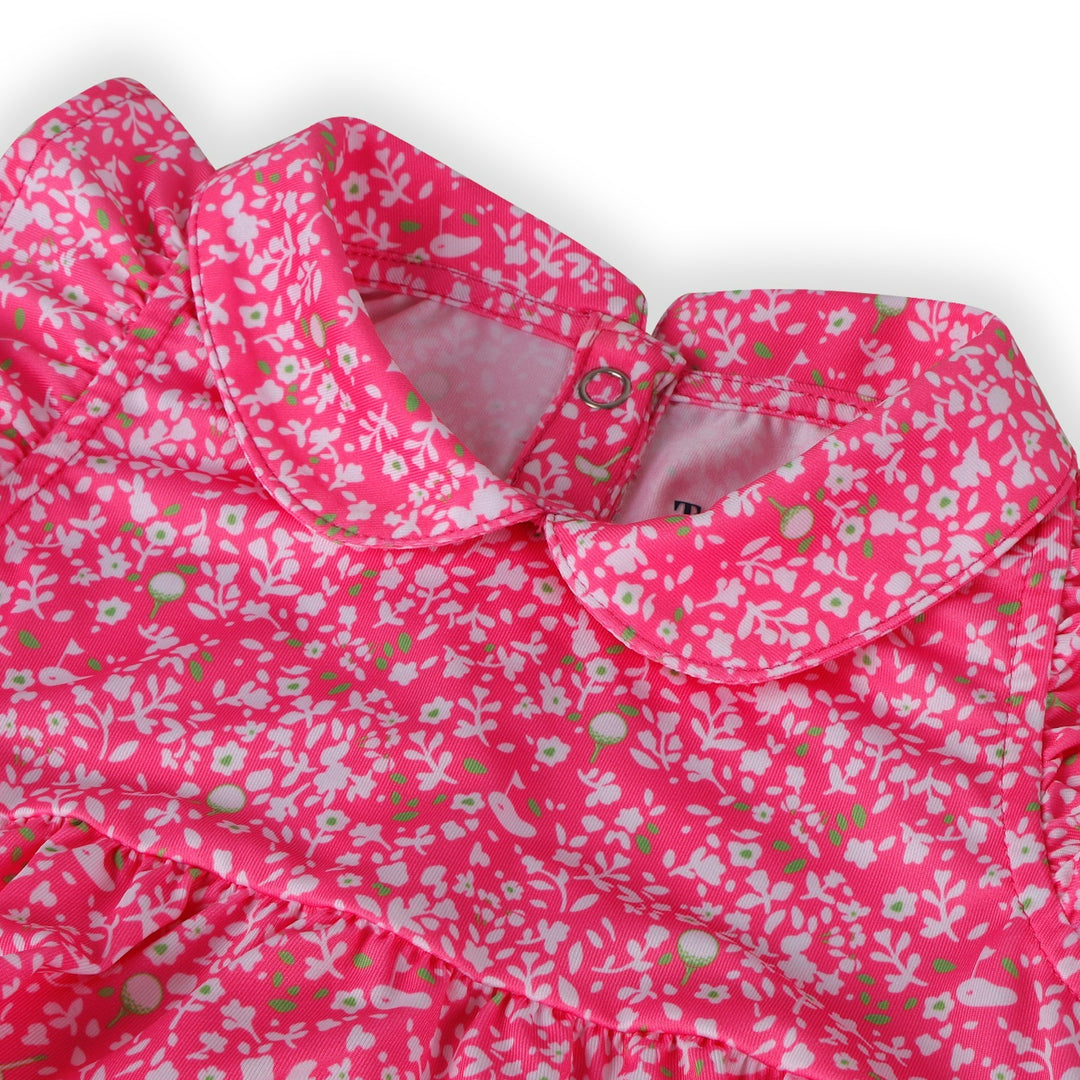 Mini Girls Nala Golf Romper Secret Garden Pink Lime | Buy