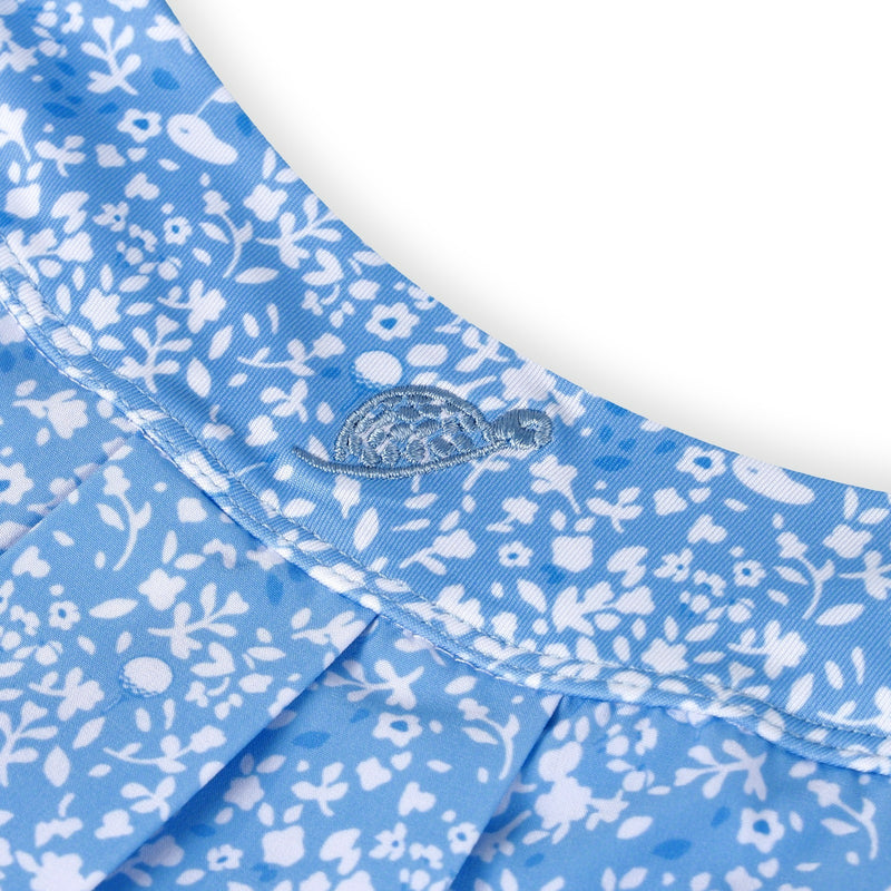 Turtles and Tees blue floral golf skort