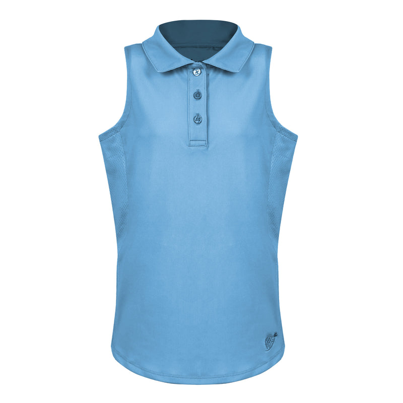 Girls Elsie Sleeveless Polo - Horizon Blue