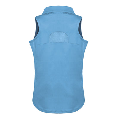 Girls Elsie Sleeveless Polo - Horizon Blue