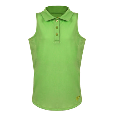 Girls Elsie Sleeveless Polo - Lime