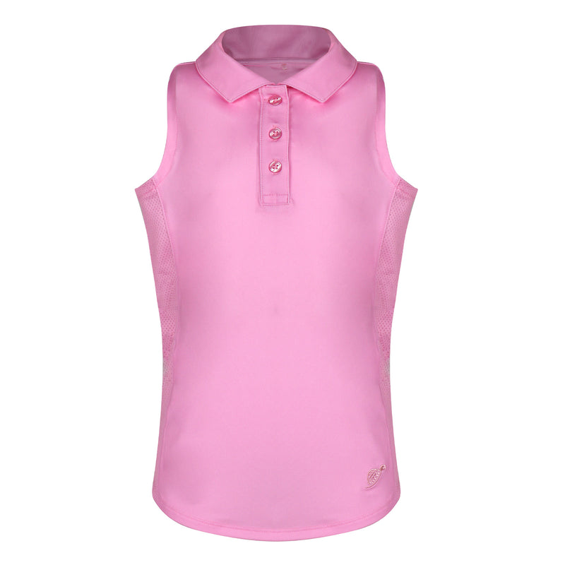 Girls Elsie Sleeveless Polo - Pink Lady