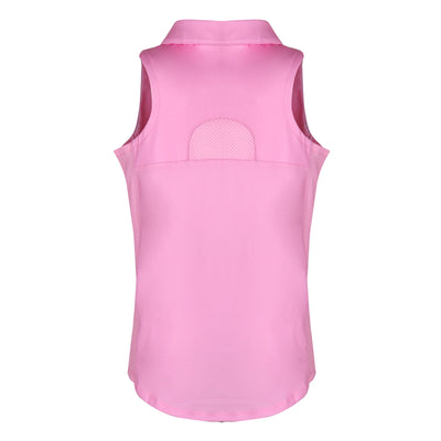 Girls Elsie Sleeveless Polo - Pink Lady