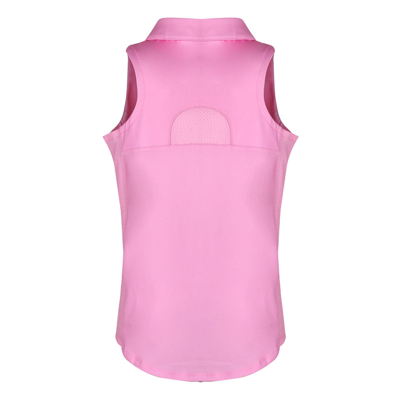 Girls Elsie Sleeveless Polo - Pink Lady