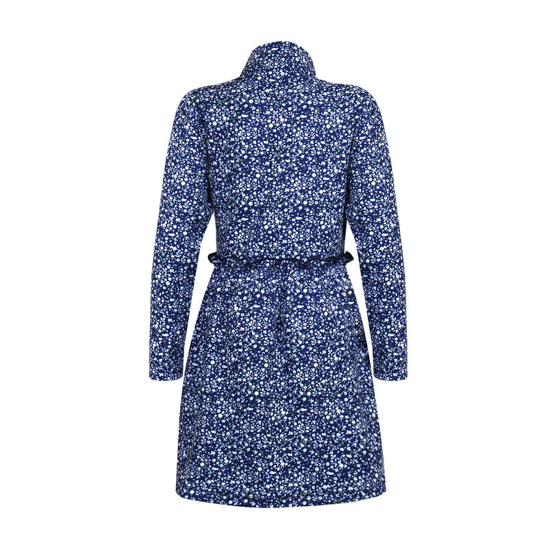Product image of a Turtles and Tees long sleeve floral blue golf dress