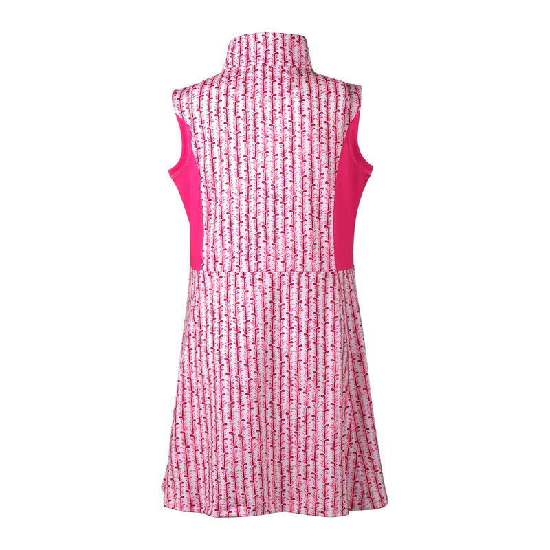 Girls Frankie Dress - Iron Reef - Pink/Lime