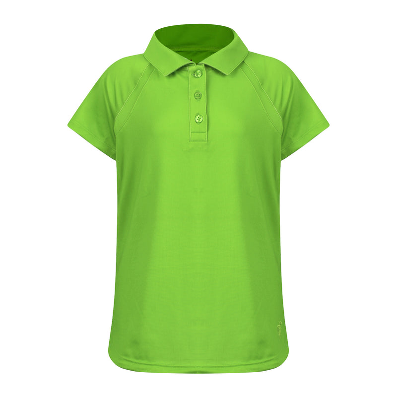 Girls Reagan Cap Sleeve Polo - Lime