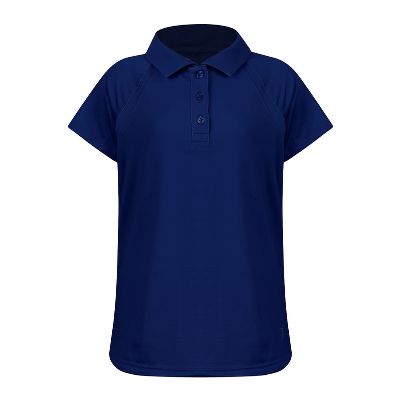 product image of a Turtles and Tees girls navy blue polo shirt