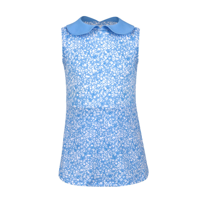 Mini Emillia Twirl Dress - Secret Garden - Blue/White