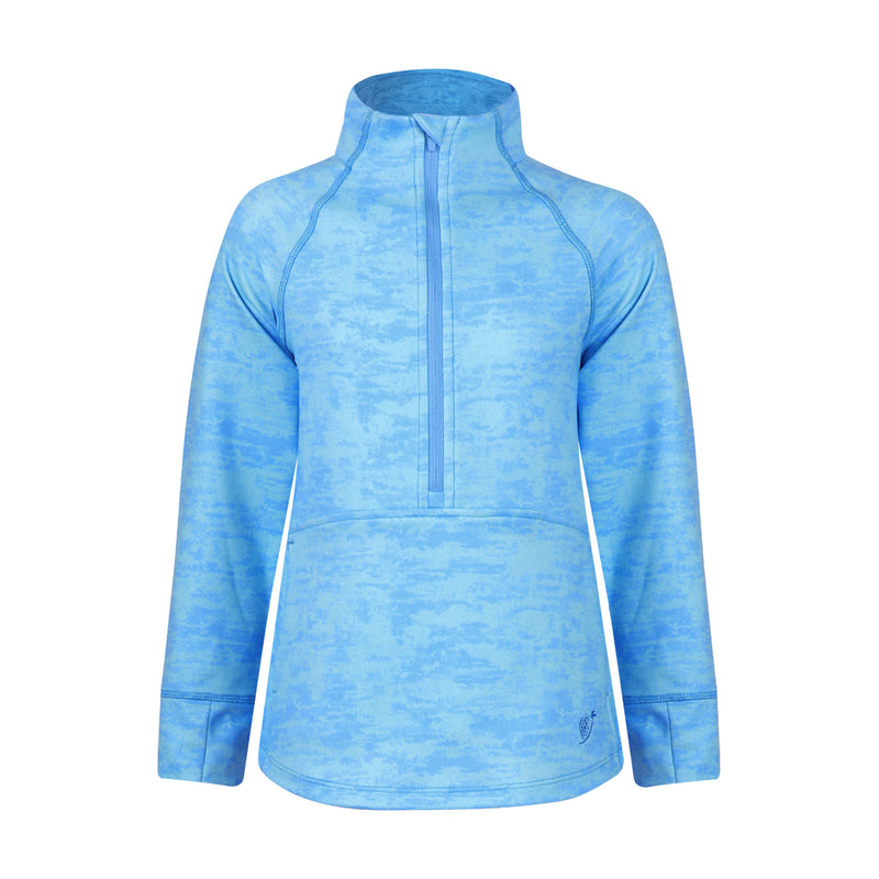 Girls Ember 1/4 Zip - Dunes - Horizon Blue