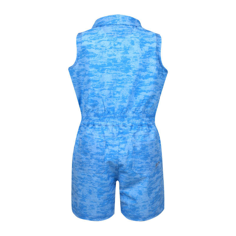 Girls Fallon Romper - Dunes - Horizon Blue