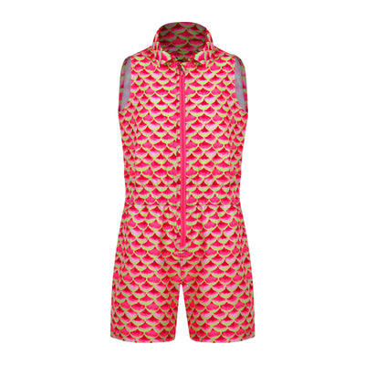 Girls Fallon Romper - Mystic -  Pink/Lime