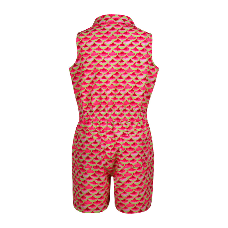 Girls Fallon Romper - Mystic -  Pink/Lime